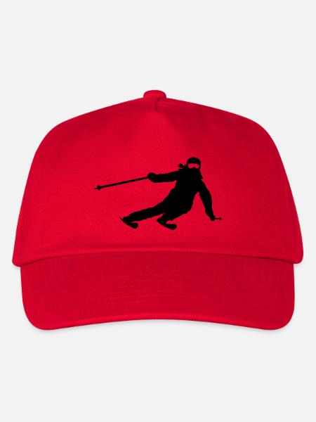 Skifahrerin - Kinder Basecap - Rot
