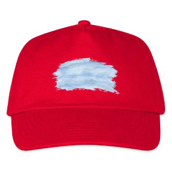 Background Blau Schwarz - Kinder Basecap - Rot - Vorne