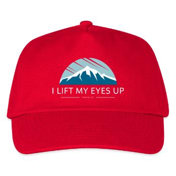 i lift my eyes up - psaume 121 - mountain - Casquette de baseball Enfant - rouge - Devant