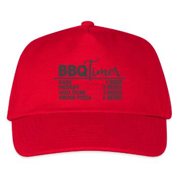 Grill à minuterie BBQ Dit Design - Casquette de baseball Enfant - rouge - Devant