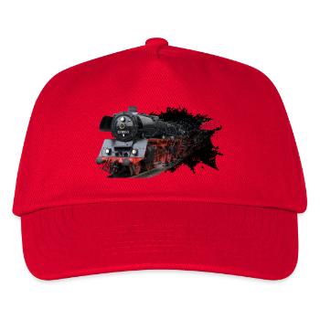 Dampflok 03 1010 - Kinder Basecap - Rot - Vorne
