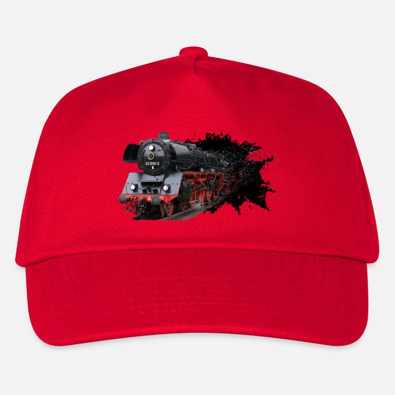 Dampflok 03 1010 - Kinder Basecap - Rot