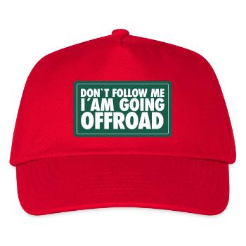 Folge mir nicht, ich fahre ins Gelände - Kinder Basecap - Rot - Vorne