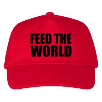 Feed the world - Kinder Basecap - Rot - Vorne