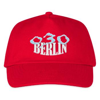 Berlin 030 Shirt exklusive - Kinder Basecap - Rot - Vorne