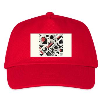 Abstract - Kids’ Baseball Cap - red - Front
