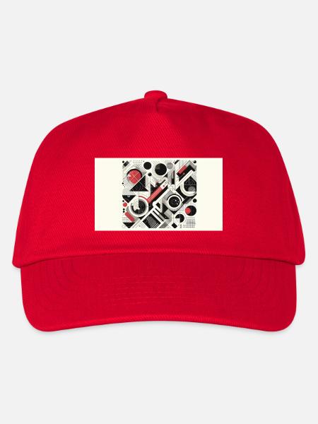 Abstract - Kids’ Baseball Cap - red