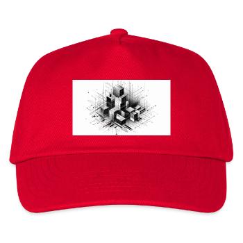 Abstract boxes - Kids’ Baseball Cap - red - Front