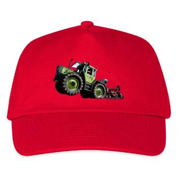 Green tractor MB trac 1300 high starter - Kids’ Baseball Cap - red - Front