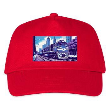 Train 2 1 - Kids’ Baseball Cap - red - Front