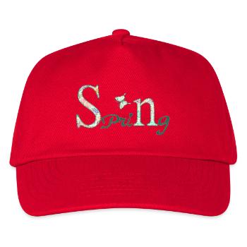 Spring - Kinder Basecap - Rot - Vorne