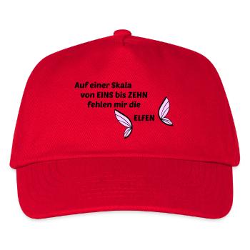 Elfen - Kinder Basecap - Rot - Vorne
