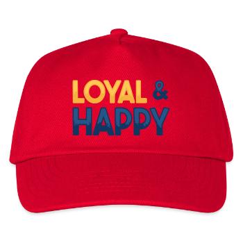 Loyal & Happy - Kids’ Baseball Cap - red - Front