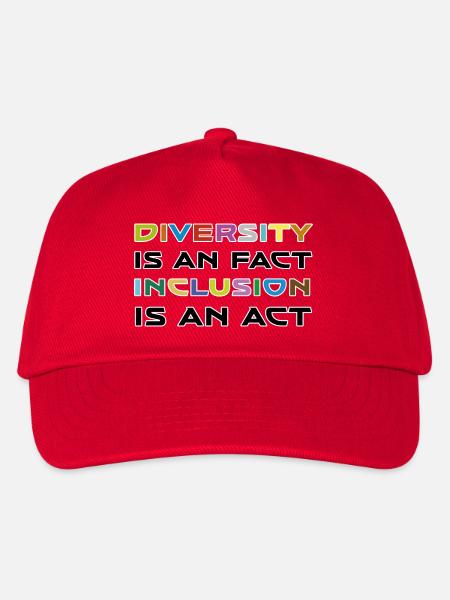 Diversität ist Fakt, Inklusion ist Aktion - Kinder Basecap - Rot