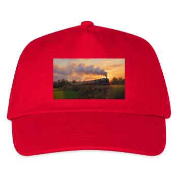 Sunset Steam Train - Kids’ Baseball Cap - red - Front