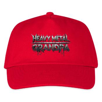 Heavy Metal Grandpa - Kinder Basecap - Rot - Vorne