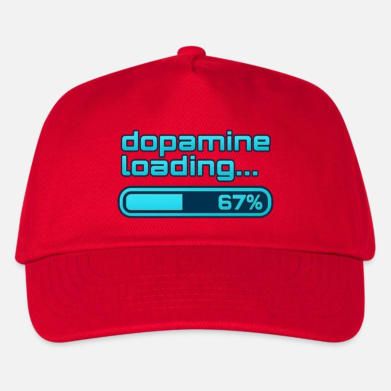 Dopamin-Lade-Neon-Bar - Kinder Basecap - Rot