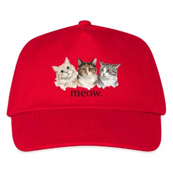 Katzen miauen lustig Katzenliebhaber lustig miauen - Kinder Basecap - Rot - Vorne