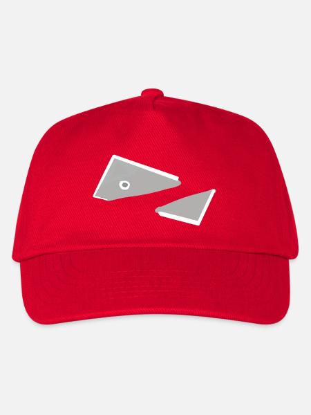 Abstrakte Fisch-monochrome Dreiecke - Kinder Basecap - Rot