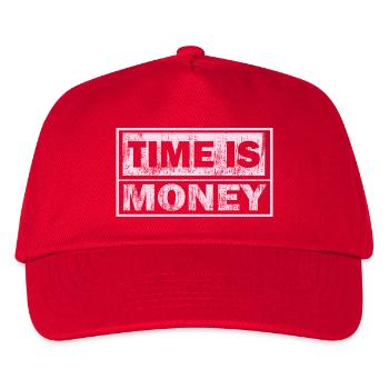 Zeit ist Geld-Grafiken - Kinder Basecap - Rot - Vorne