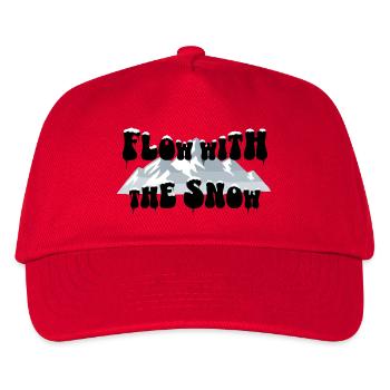 Flow with the Snow - Ski & Mountains - Kids’ Baseball Cap - red - Front