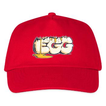 Ei, gezogenes Wort (2) - Kinder Basecap - Rot - Vorne