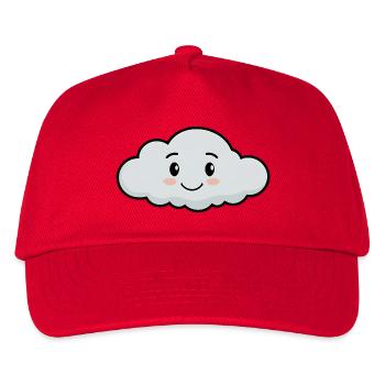 Kuscheliger Wolkenfreund - Kinder Basecap - Rot - Vorne
