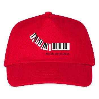 Wenn alles laut wird, spiel ich. - Kinder Basecap - Rot - Vorne