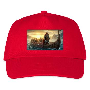 Beowulf Arrives in Denmark with Warriors nordic my - Kids’ Baseball Cap - red - Front