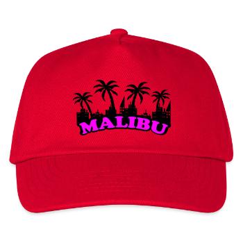 Malibu Neon Pink Schrift - Kinder Basecap - Rot - Vorne