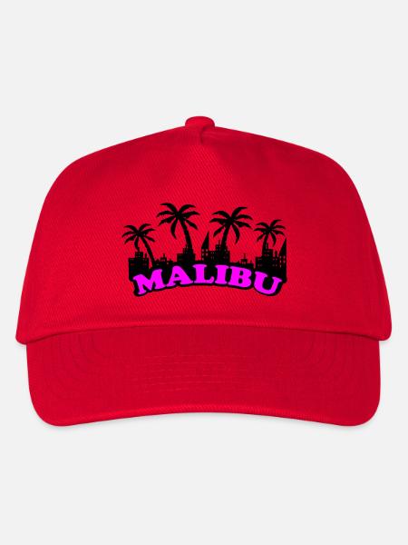 Malibu Neon Pink Schrift - Kinder Basecap - Rot