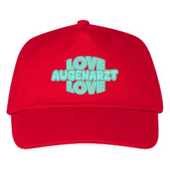 Geschenk für Augenarzt - Kinder Basecap - Rot - Vorne