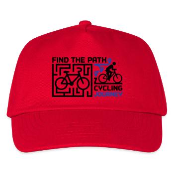 Bicycle Labyrinth Tour Lettering - Kids’ Baseball Cap - red - Front