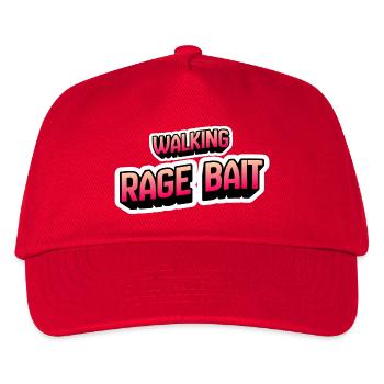 Walking Rage Bait - Kids’ Baseball Cap - red - Front