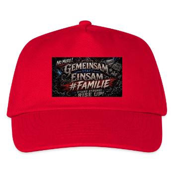 Gemeinsam statt Einsam #Familie - Kinder Basecap - Rot - Vorne