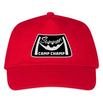 Summer Camp Champ Lustig Kinder Outdoor Abenteuer - Kinder Basecap - Rot - Vorne