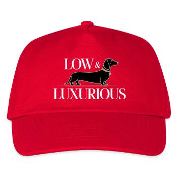 Low & Luxurious Dachshund Design - Kids’ Baseball Cap - red - Front