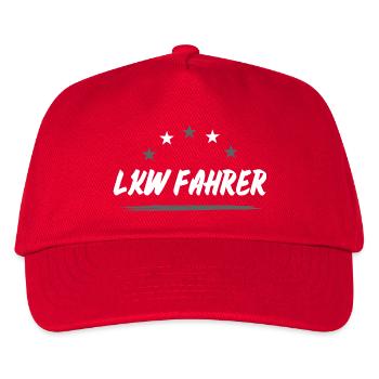 LKW Fahrer Beruf - Kinder Basecap - Rot - Vorne