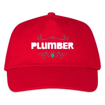 Traditional installer lettering - Kids’ Baseball Cap - red - Front