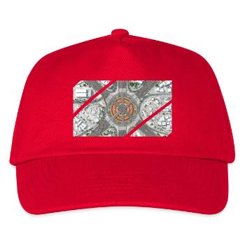 Urban Roundabout Mosaic - Kids’ Baseball Cap - red - Front