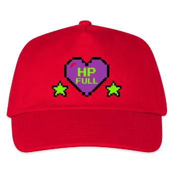 HP Full Pixel Herz Logo - Kinder Basecap - Rot - Vorne