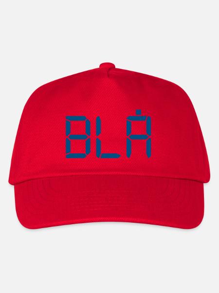 Blau - LCD - Kinder Basecap - Rot
