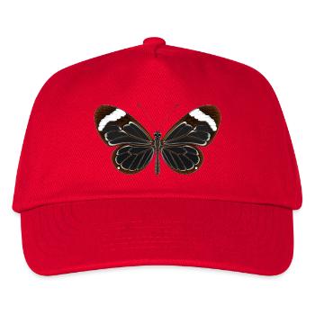 Glasswing Butterfly Greta oto Cartoon Style - Kids’ Baseball Cap - red - Front