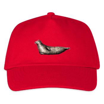 Grau Siegel - Siegel Grau - Grau Phoque - Kinder Basecap - Rot - Vorne