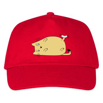 Cat with tape - Kids’ Baseball Cap - red - Front