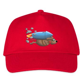 Raketen Hund - Kinder Basecap - Rot - Vorne