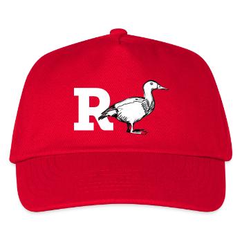 Rente-Ente / R-Ente (weiss) - Kinder Basecap - Rot - Vorne