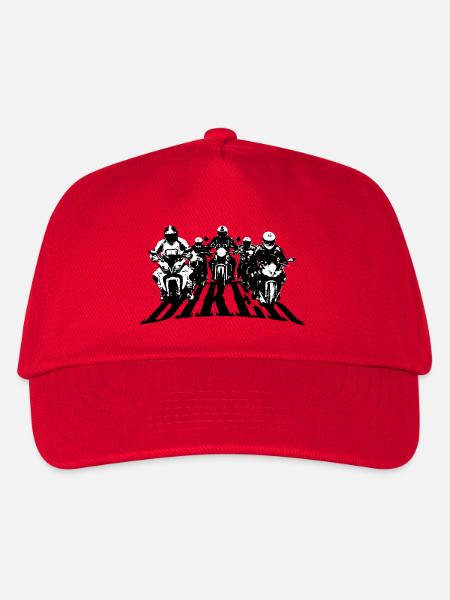 Biker Gruppe Schwarz/Weiss - Kinder Basecap - Rot