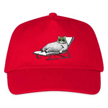 Cat Vacation - Kids’ Baseball Cap - red - Front