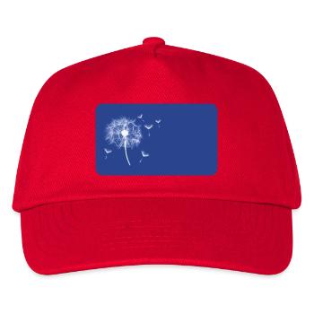 Dandelion blue - customizable - Kids’ Baseball Cap - red - Front